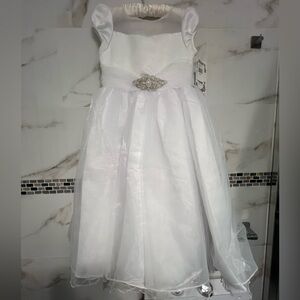 Iris & Ivy Flower girl / formal white dress size 12